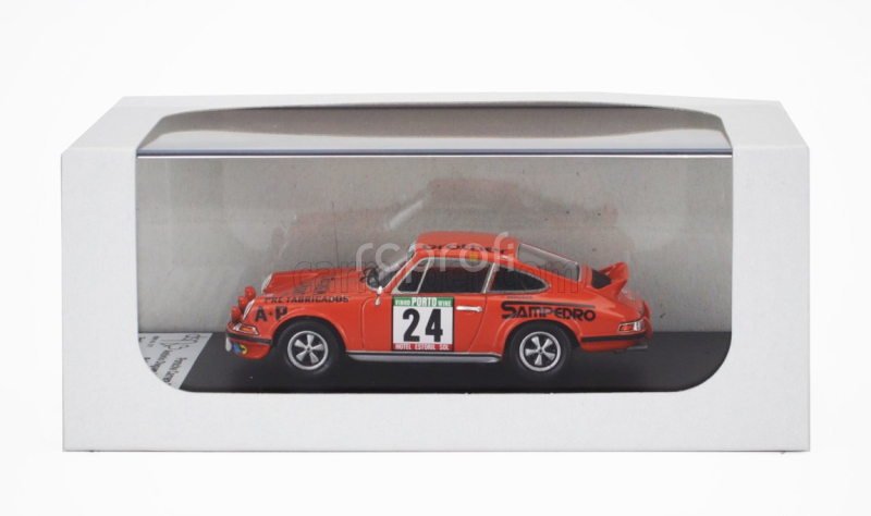 Trofeu Porsche 911 Carera Rs Coupe (night Version) N 24 Rally Portugal 1979 Antonio Diegues - Henrique Alegria 1:43 Orange