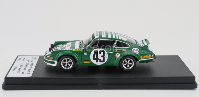 Trofeu Porsche 911 Carera Rs Coupe (night Version) N 43 24h Le Mans 1973 Jurgen Zink - Gerd Quist - Manfred Laub 1:43 Zelená Bílá