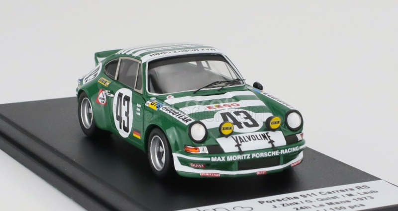 Trofeu Porsche 911 Carera Rs Coupe (night Version) N 43 24h Le Mans 1973 Jurgen Zink - Gerd Quist - Manfred Laub 1:43 Zelená Bílá