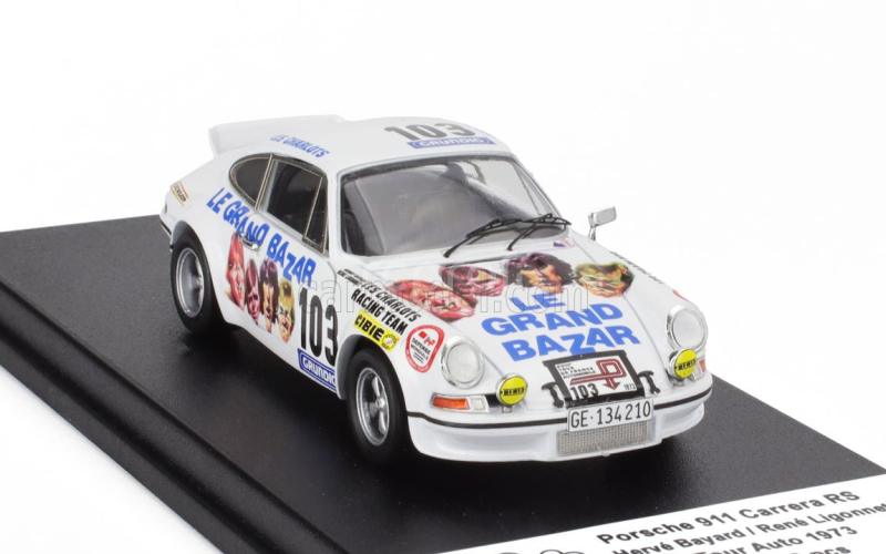 Trofeu Porsche 911 Carrera Rs Coupe N 103 Tour Auto 1973 Herve Bayard - Rene Ligonnet 1:43 Bílá