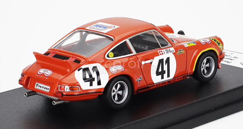 Trofeu Porsche 911 Carrera Rs Coupe N 41 24h Le Mans 1973 Jean Selz - Florian Vetsch 1:43 Orange