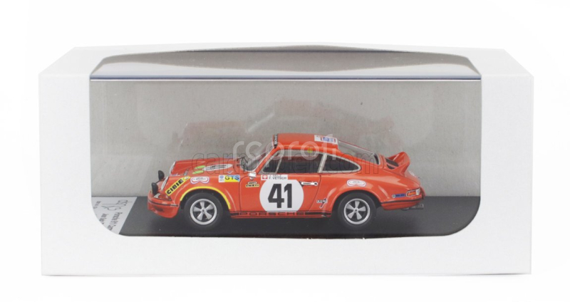 Trofeu Porsche 911 Carrera Rs Coupe N 41 24h Le Mans 1973 Jean Selz - Florian Vetsch 1:43 Orange