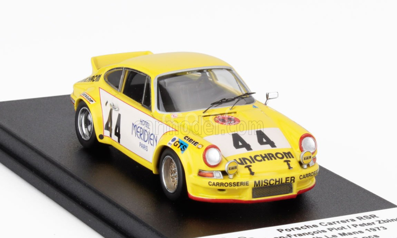 Trofeu Porsche 911 Carrera Rs Coupe N 44 24h Le Mans 1973 Jean Francois Piot - Peter Zbinder 1:43 Žlutá Bílá
