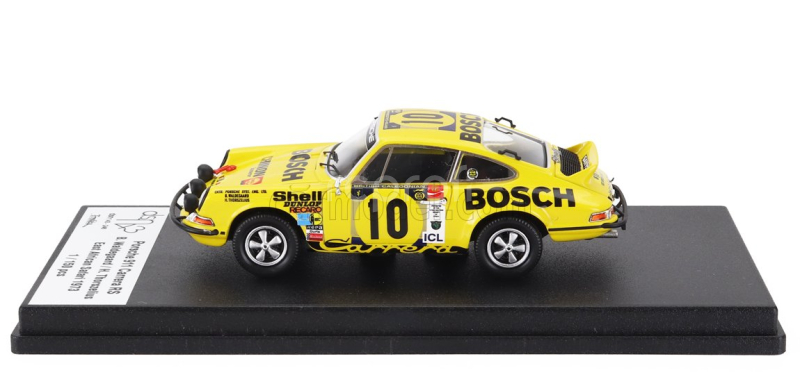 Trofeu Porsche 911 Carrera Rs Coupe (night Version) N 10 Rally East African Safari 1973 Bjorn Waldegaard - Hans Thorzelius 1:43 Žlutá