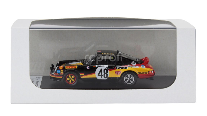 Trofeu Porsche 911 Carrera Rs Coupe (night Version) N 48 Rally Montecarlo 1976 Reiner Altenheimer - Gerd Blankenhagen 1:43 Černá Žlutá Červená