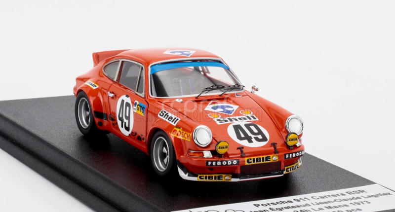 Trofeu Porsche 911 Carrera Rsr Coupe N 49 24h Le Mans 1973 Jean Egreteaud - Jean Claude Lagniez 1:43 Orange