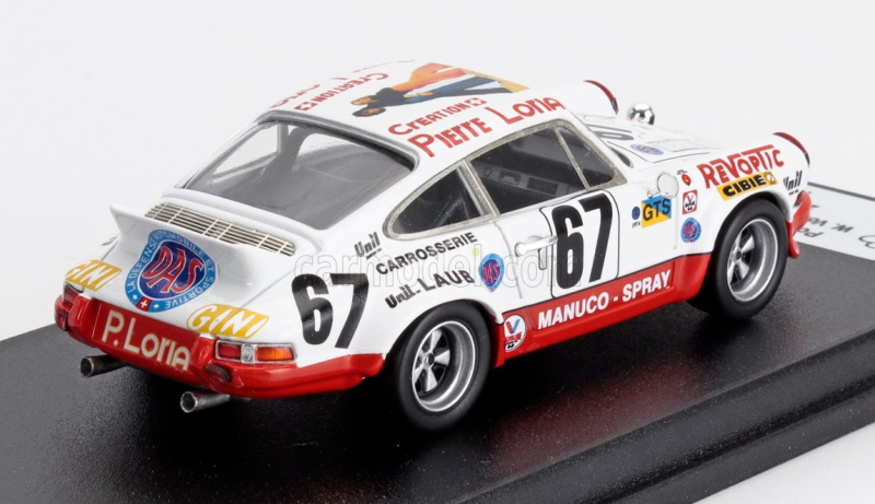 Trofeu Porsche 911 Carrera Rsr N 67 24h Le Mans 1974 William Vollery - Eric Vollery - Roger Dorchy 1:43 Bílá Zelená