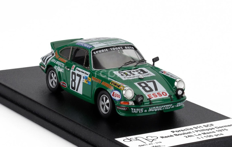 Trofeu Porsche 911 Scf Coupe N 87 24h Le Mans 1975 Rene Boubet - Philippe Dermagne 1:43 Zelená
