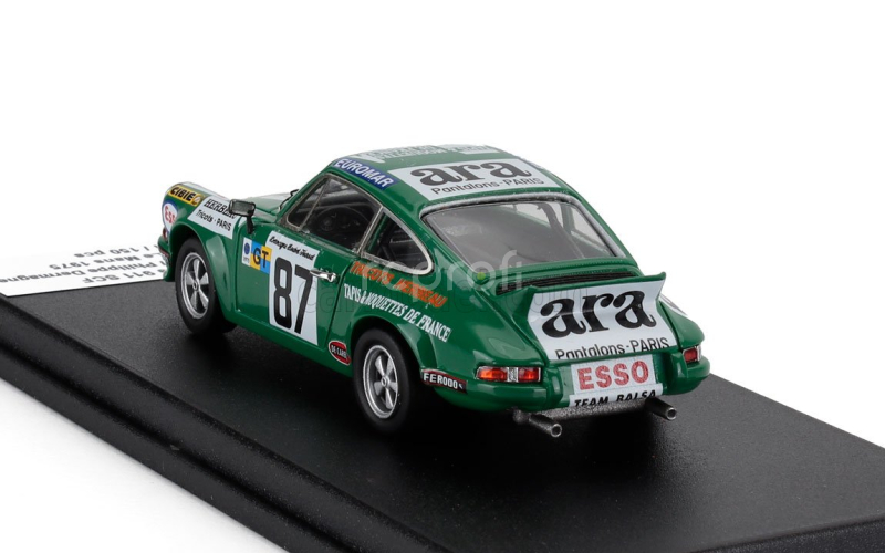 Trofeu Porsche 911 Scf Coupe N 87 24h Le Mans 1975 Rene Boubet - Philippe Dermagne 1:43 Zelená