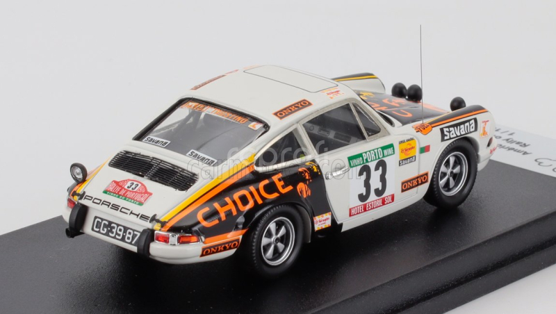 Trofeu Porsche 911s Coupe N 33 Rally Portugal 1978 Americo Nunes - Mira Amaral 1:43 Bílá Černá