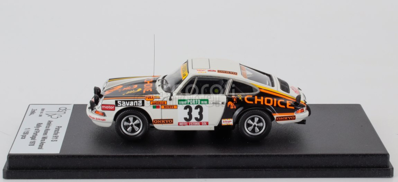 Trofeu Porsche 911s Coupe N 33 Rally Portugal 1978 Americo Nunes - Mira Amaral 1:43 Bílá Černá