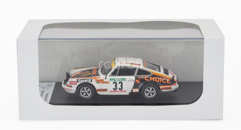 Trofeu Porsche 911s Coupe N 33 Rally Portugal 1978 Americo Nunes - Mira Amaral 1:43 Bílá Černá