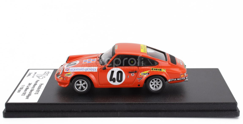 Trofeu Porsche 911s Coupe N 40 24h Le Mans 1972 Pierre Mauroy - Marcel Mignot 1:43 Orange