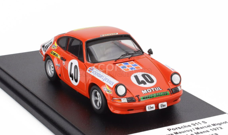 Trofeu Porsche 911s Coupe N 40 24h Le Mans 1972 Pierre Mauroy - Marcel Mignot 1:43 Orange