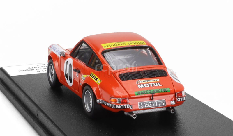 Trofeu Porsche 911s Coupe N 40 24h Le Mans 1972 Pierre Mauroy - Marcel Mignot 1:43 Orange
