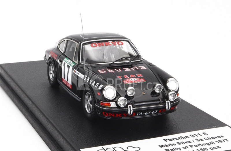 Trofeu Porsche 911s Coupe (night Version) N 17 Rally Portugal 1977 Mario Silva - Sa Chaves 1:43 Black