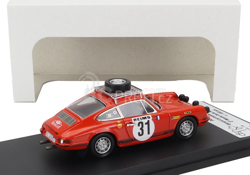 Trofeu Porsche 911s Coupe (night Version) N 31 2nd Rally Montecarlo 1969 Gerard Larrousse - Maurice Gelin 1:43 Orange