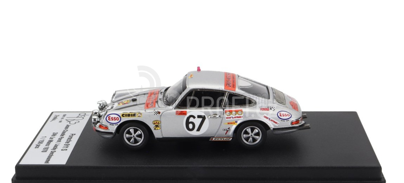 Trofeu Porsche 911s Coupe (night Version) N 67 24h Le Mans 1970 Jean Claude Parot - Jacques Dechaumel 1:43 Silver