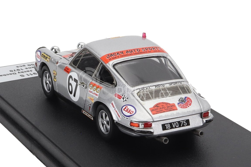 Trofeu Porsche 911s Coupe (night Version) N 67 24h Le Mans 1970 Jean Claude Parot - Jacques Dechaumel 1:43 Silver
