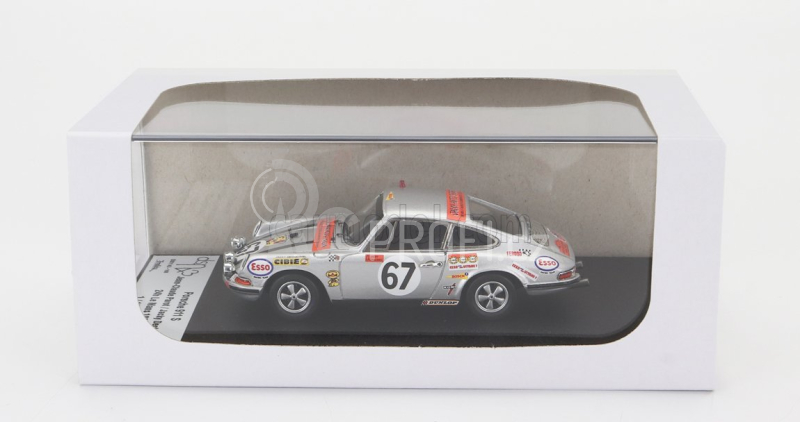 Trofeu Porsche 911s Coupe (night Version) N 67 24h Le Mans 1970 Jean Claude Parot - Jacques Dechaumel 1:43 Silver
