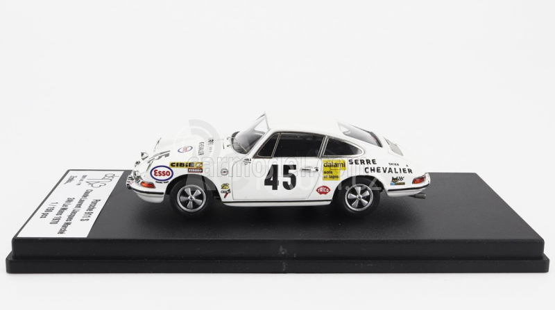 Trofeu Porsche 911s Coupe Team C.laurent N 45 24h Le Mans 1970 Claude Laurent - Jacques Marche 1:43 Bílá