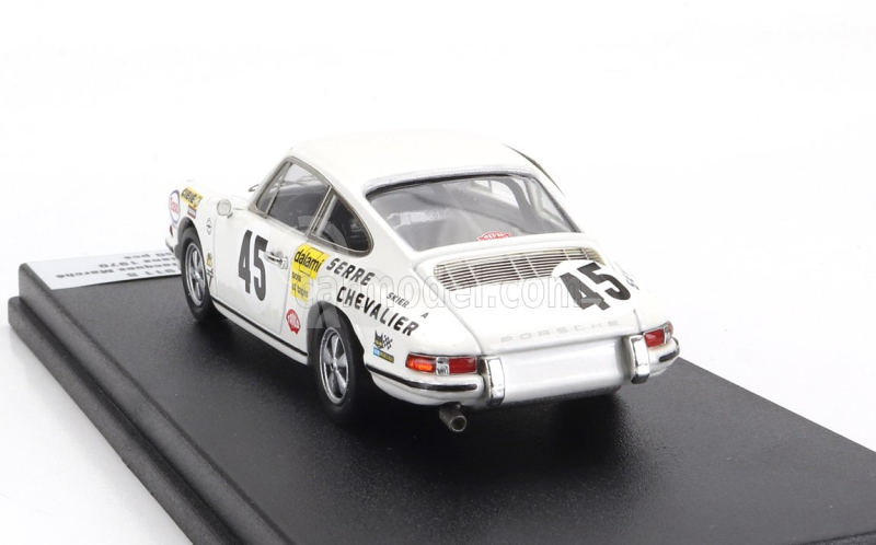 Trofeu Porsche 911s Coupe Team C.laurent N 45 24h Le Mans 1970 Claude Laurent - Jacques Marche 1:43 Bílá