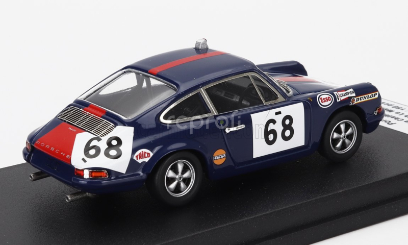 Trofeu Porsche 911t Coupe Team Paul Watson Race Organisation N 68 24h Le Mans 1971 John Chatham - Mike Coombe 1:43 Modrá Červená