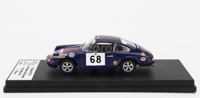 Trofeu Porsche 911t Coupe Team Paul Watson Race Organisation N 68 24h Le Mans 1971 John Chatham - Mike Coombe 1:43 Modrá Červená