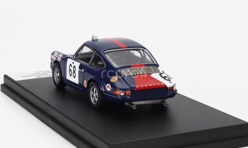 Trofeu Porsche 911t Coupe Team Paul Watson Race Organisation N 68 24h Le Mans 1971 John Chatham - Mike Coombe 1:43 Modrá Červená