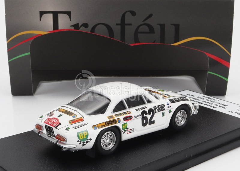 Trofeu Renault A110 Alpine N 62 Rally Montecarlo 1973 Thierry Sabine - Pierre Terry 1:43 Bílá