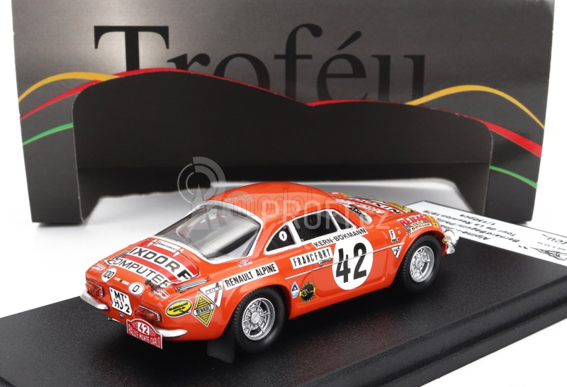 Trofeu Renault A110 Alpine (night Version) N 42 Rally Tour De La Reunion 1979 Bernard Beguin - Philippe Ozoux 1:43 Orange