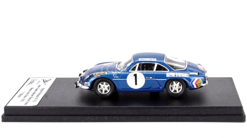 Trofeu Renault Alpine A110 1300 N 1 Rally Montecarlo 1970 Jean Claude Andruet - Patrice Ecot 1:43 Blue