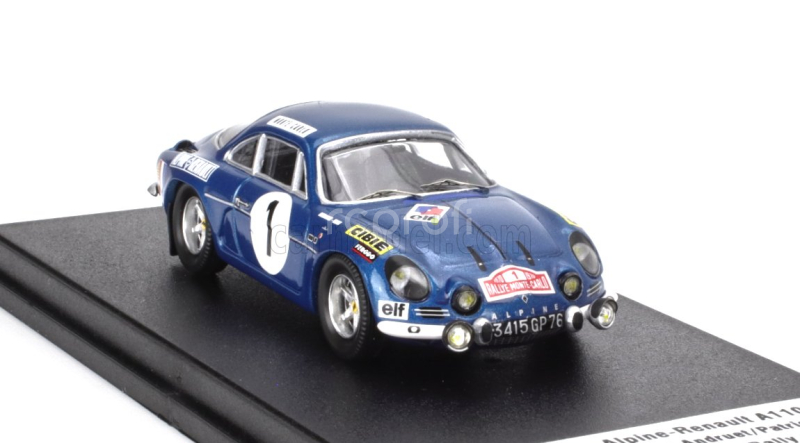 Trofeu Renault Alpine A110 1300 N 1 Rally Montecarlo 1970 Jean Claude Andruet - Patrice Ecot 1:43 Blue
