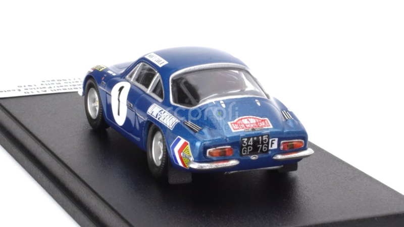 Trofeu Renault Alpine A110 1300 N 1 Rally Montecarlo 1970 Jean Claude Andruet - Patrice Ecot 1:43 Blue