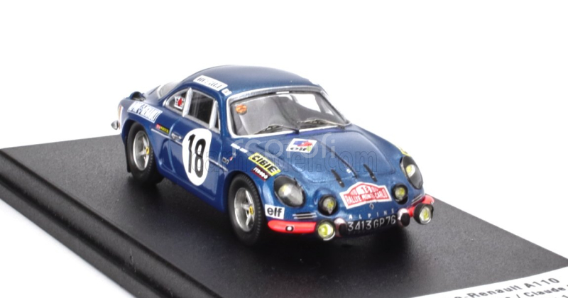 Trofeu Renault Alpine A110 1300 N 18 3rd Rally Montecarlo 1970 Jean Pierre Nicolas - Claude Roure 1:43 Blue