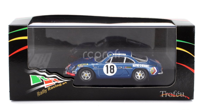 Trofeu Renault Alpine A110 1300 N 18 3rd Rally Montecarlo 1970 Jean Pierre Nicolas - Claude Roure 1:43 Blue