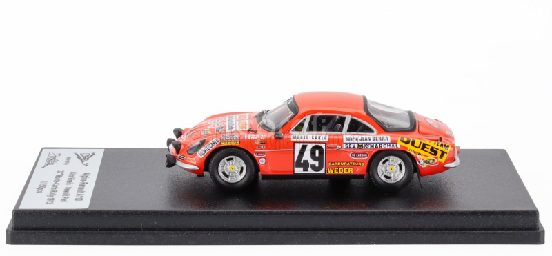 Trofeu Renault Alpine A110 Coupe N 49 Rally Montecarlo 1973 Alex Vineis - Oswald Peri 1:43 Red