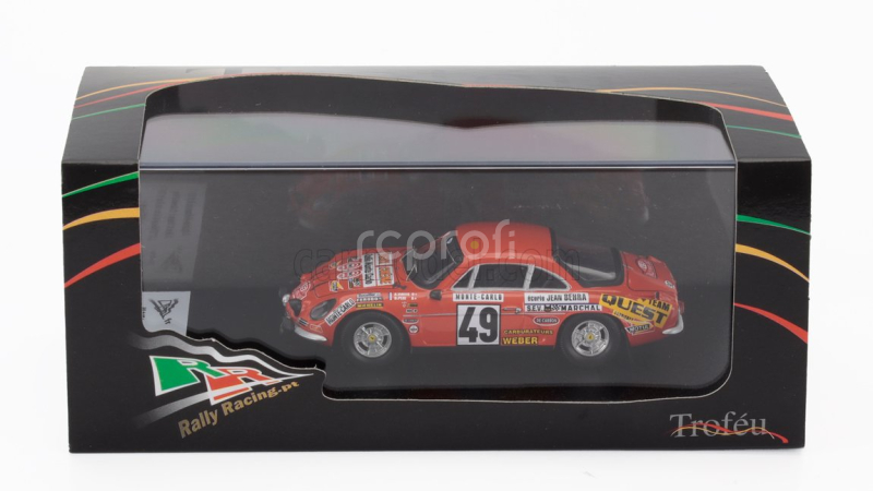 Trofeu Renault Alpine A110 Coupe N 49 Rally Montecarlo 1973 Alex Vineis - Oswald Peri 1:43 Red