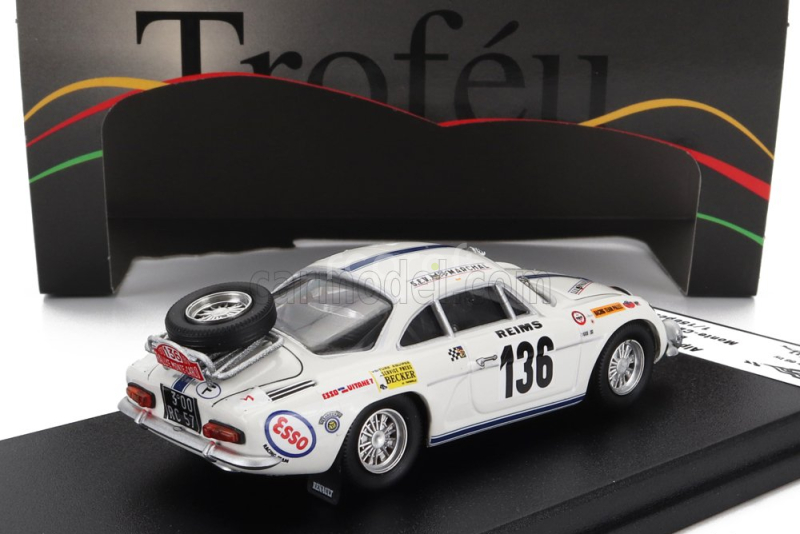 Trofeu Renault Alpine A110 N 136 Rally Montecarlo 1970 L.elfs - P.lorang 1:43 Bílá