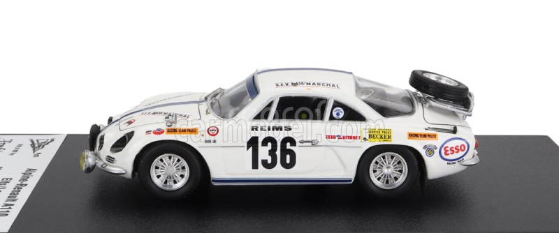 Trofeu Renault Alpine A110 N 136 Rally Montecarlo 1970 L.elfs - P.lorang 1:43 Bílá