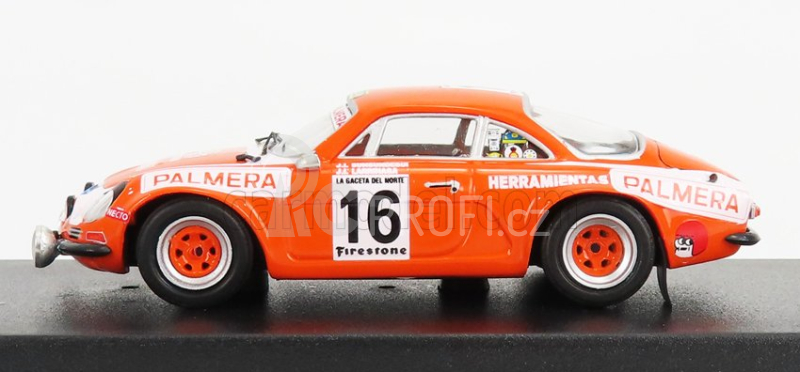 Trofeu Renault Alpine A110 N 16 Rally Firestone 1976 I.sunsundegui - J.larrinaga 1:43 Oranžová Bílá