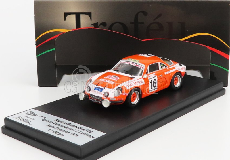 Trofeu Renault Alpine A110 N 16 Rally Firestone 1976 I.sunsundegui - J.larrinaga 1:43 Oranžová Bílá