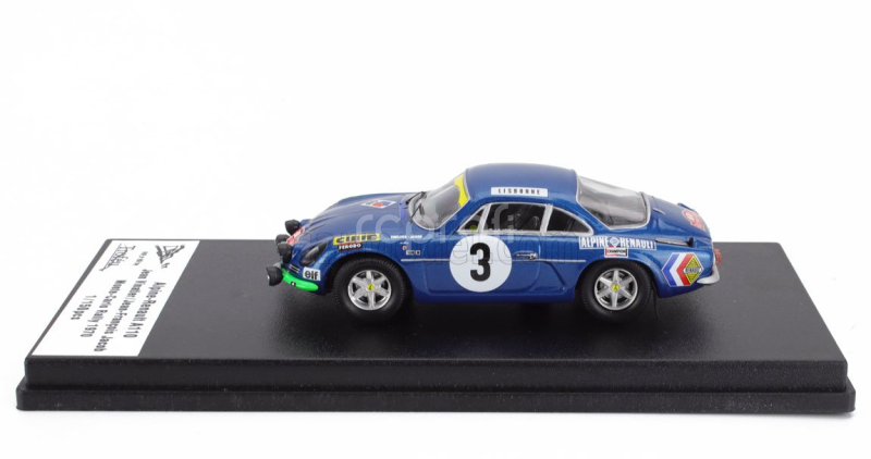 Trofeu Renault Alpine A110 N 3 Rally Montecarlo 1970 Jean Vinatier - Jean Francois Jacob 1:43 Blue