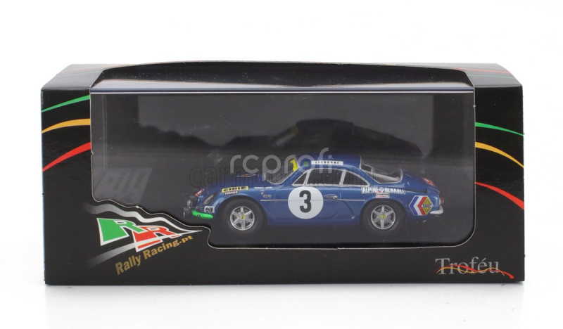 Trofeu Renault Alpine A110 N 3 Rally Montecarlo 1970 Jean Vinatier - Jean Francois Jacob 1:43 Blue