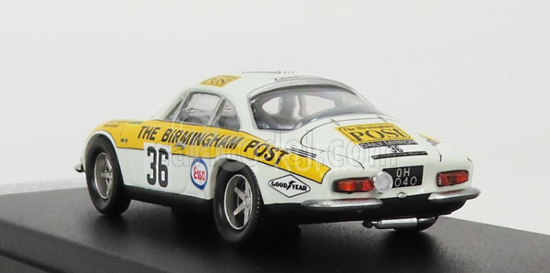 Trofeu Renault Alpine A110 N 36 Rally Rac Lombard 1971 N.hollier - M.broad 1:43 Bílá Žlutá