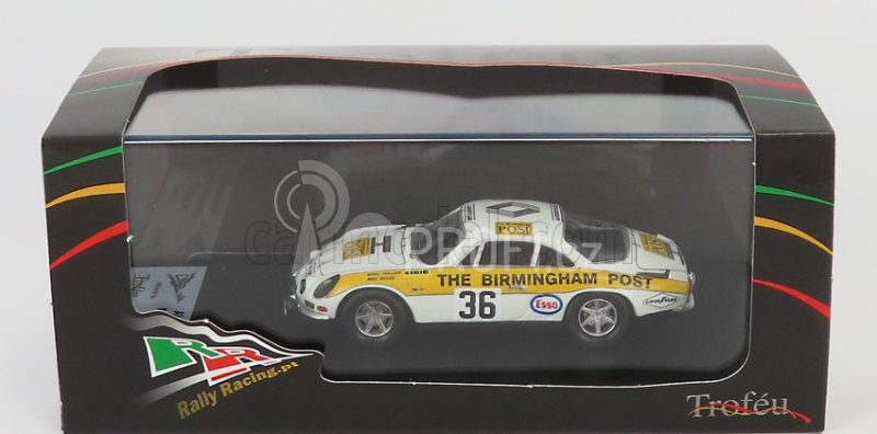 Trofeu Renault Alpine A110 N 36 Rally Rac Lombard 1971 N.hollier - M.broad 1:43 Bílá Žlutá
