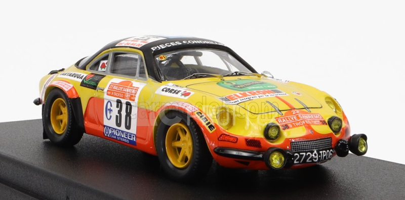 Trofeu Renault Alpine A110 N 38 Rally Sanremo 1981 C.rey - Struyf 1:43 Žlutá Černá Oranžová