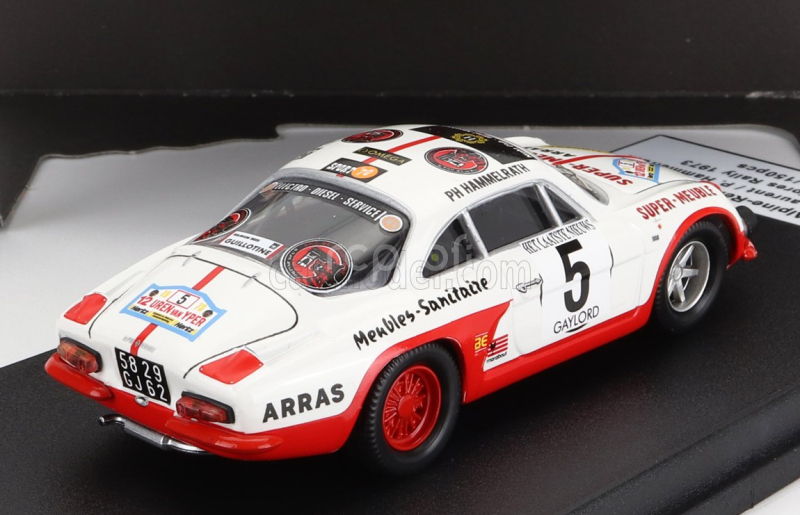 Trofeu Renault Alpine A110 N 5 2nd Rally Ypres 1973 S.laurent - P.hammelrath 1:43 Bílá Červená