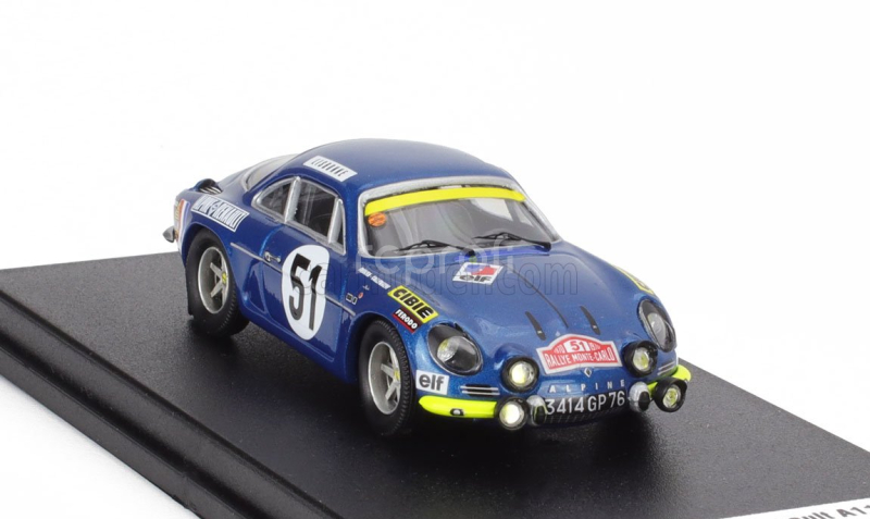 Trofeu Renault Alpine A110 N 51 Rally Montecarlo 1970 Jean Luc Therier - Marcel Callewaert 1:43 Blue