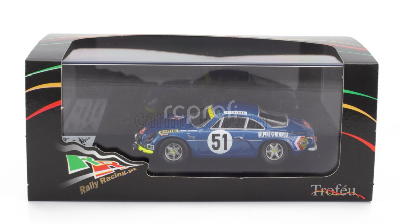 Trofeu Renault Alpine A110 N 51 Rally Montecarlo 1970 Jean Luc Therier - Marcel Callewaert 1:43 Blue